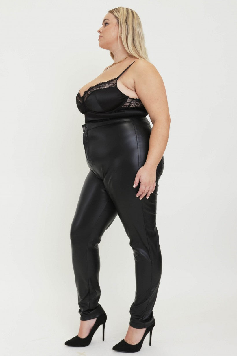 PU Black Skinny Jeans