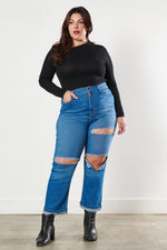 Load image into Gallery viewer, In the Clouds MOM Jeans
