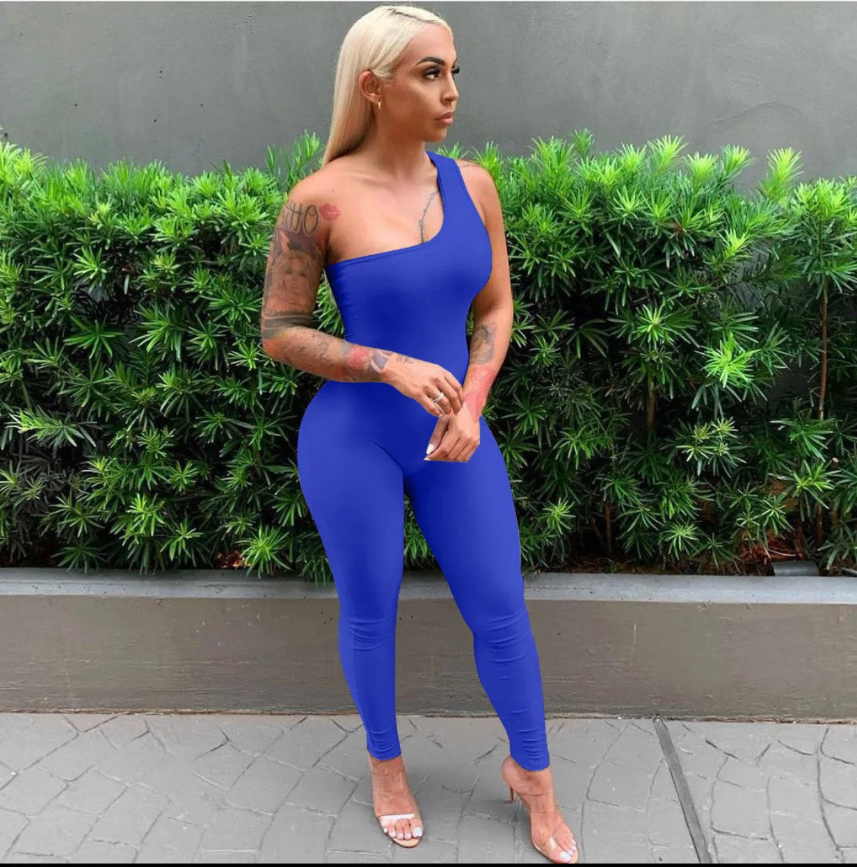 One shoulder HOT GIRL Jumpsuit