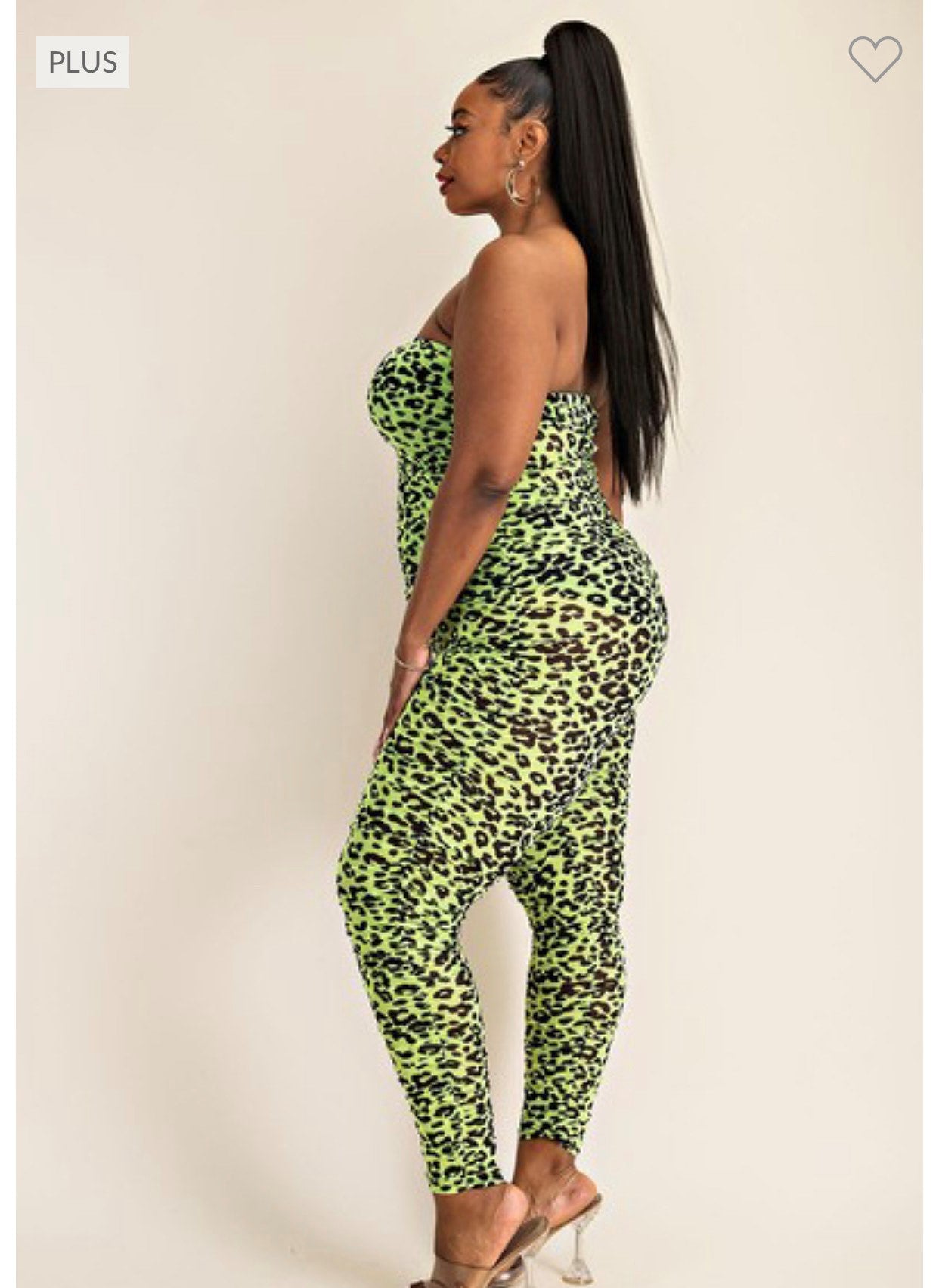 Plus size all over shirred tube jumpsuit