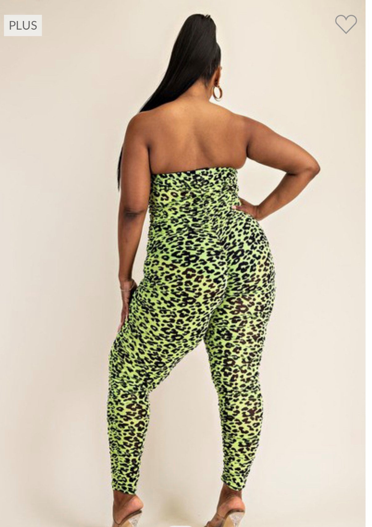 Plus size all over shirred tube jumpsuit
